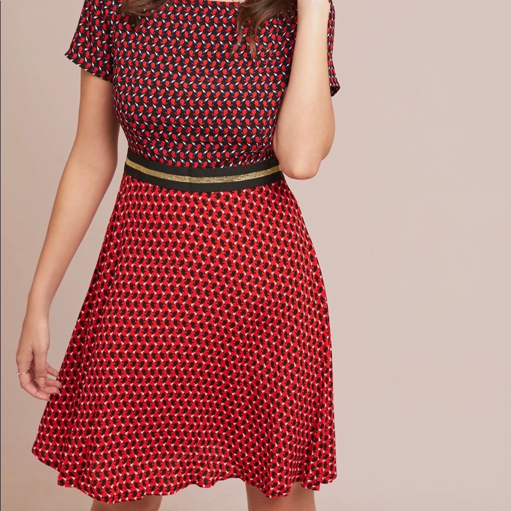 Maeve Amici Colorblocked Swing Dress